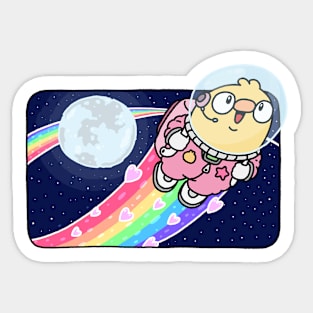 To the moon & back Sticker